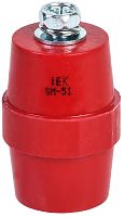 Изолятор силовой шинный IEK SM51 (М8) с болтом красный картинка 